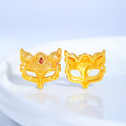 Buddha Stones Fox Bell Charm Fu Character Copper Woven Purple String Luck Bracelet - image 4