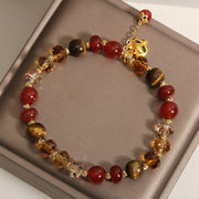 FREE Today: Self-acceptance and Confidence Red Agate Tiger Eye Fox Charm Beaded Bracelet - image 10