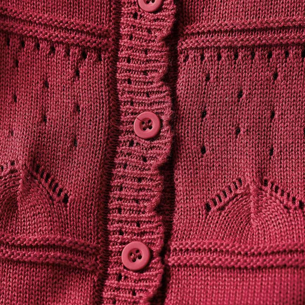 Buddha Stones Fall Lace Buttons Cotton Women's Long Sleeve Knitted Cardigan Sweater With Pockets - image 6