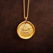 FREE Today: Prosperity Protection 24k Gold Plated Brass Yellow Jambhala Chain Pendant Necklace - image 2