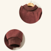 Buddha Stones Winter High Neck Warm Cotton Women's Long Sleeve Midi Dress With Pockets - image 15