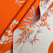 Buddha Stones Winter Fan Bamboo Peony Flowers Pattern Cozy Scarf Shawl - image 11