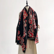 Buddha Stones Fall Cashew Flower Vines Pattern Warm Cozy Scarf Shawl - image 3