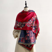 Buddha Stones Fall Cashew Flower Vines Pattern Warm Cozy Scarf Shawl - image 5