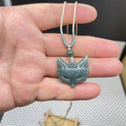 Buddha Stones Fox Mask Prosperity Luck Rope Necklace Pendant - image 3