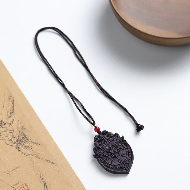 Buddha Stones Fox Mask Butterfly Taotie Peace Buckle Fortune Necklace Pendant - Taotie - image 11