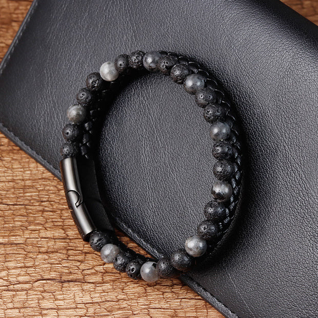 FREE Today: Healing Calm Lava Rock Titanium Steel Leather Bracelet - image 8