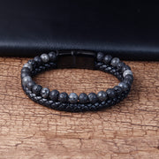 FREE Today: Healing Calm Lava Rock Titanium Steel Leather Bracelet - image 3