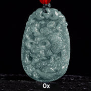 Buddha Stones Chinese Zodiac Jade Year of the Horse Luck Rope Necklace Pendant - Ox - image 11