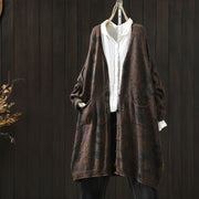 Buddha Stones Sunflower Mid-length Buttons Women's Long Sleeve Knitted Cardigan Sweater With Pockets - Sienna - US4-8/10，UK/AU8-12/14，EU36-40/42 (F) - image 21