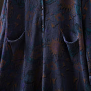 Buddha Stones Sunflower Mid-length Buttons Women's Long Sleeve Knitted Cardigan Sweater With Pockets - image 24