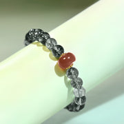 Buddha Stones Green Phantom Red Agate Positive Bracelet - image 8