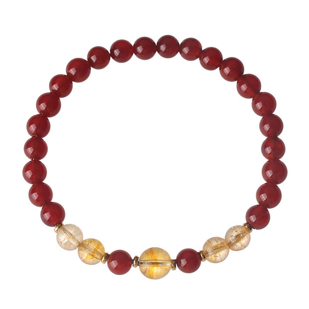 Buddha Stones Red Agate Citrine Confidence Pleasure Bracelet - image 3