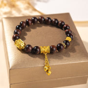 Buddha Stones Various Tiger Eye Alloy Balance Bracelet - Red Tiger Eye(Wrist Circumference: 16-18cm) - image 0