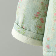 Buddha Stones Winter Lace Patchwork Long Sleeve Cotton Women's Thermal Jacket With Pockets - image 20