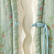 Buddha Stones Winter Lace Patchwork Long Sleeve Cotton Women's Thermal Jacket With Pockets - image 18