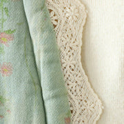 Buddha Stones Winter Lace Patchwork Long Sleeve Cotton Women's Thermal Jacket With Pockets - image 19