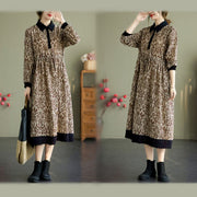Buddha Stones Ethnic Printed Drawstring Long Sleeve Cotton Midi Dress With Pockets - image 22