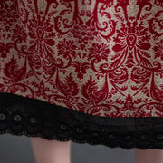 Buddha Stones Ethnic Printed Drawstring Long Sleeve Cotton Midi Dress With Pockets - image 17