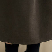 Buddha Stones Women's Winter Pure Color Cotton 7-8 Length Elastic Waistband Skirt With Pockets - image 9