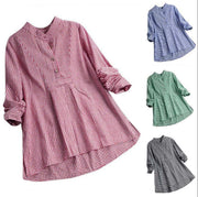 Buddha Stones Women's Buttons Long Sleeve Checked Pattern Shirt - image 17