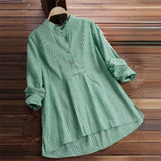 Buddha Stones Women's Buttons Long Sleeve Checked Pattern Shirt - image 10