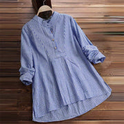 Buddha Stones Women's Buttons Long Sleeve Checked Pattern Shirt - image 14