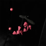 Buddha Stones Hanging Flower Design Women's Long Sleeve Thickened Jacket With Pockets - image 8