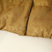 Buddha Stones Frog-button Dark Pattern Jacquard Women's Long Sleeve Thickened Jacket With Pockets - image 8