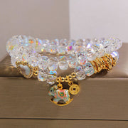 Buddha Stones Chinese Zodiac Year Of The Horse Crystal Glass Copper Coin Gourd Double Wrap Bracelet - image 14