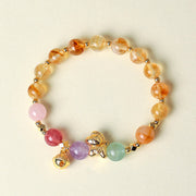 Buddha Stones Year Of The Horse Citrine Amethyst Various Crystals Protection Bracelet - image 6