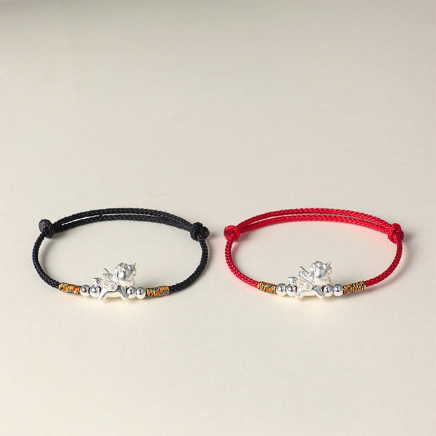 Buddha Stones 925 Sterling Silver Year Of The Horse Prosperity String Bracelet - image 10