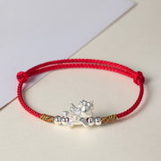 Buddha Stones 925 Sterling Silver Year Of The Horse Prosperity String Bracelet - image 3