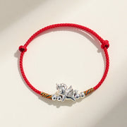 Buddha Stones 925 Sterling Silver Year Of The Horse Prosperity String Bracelet - image 2