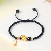 Buddha Stones 999 Sterling Silver Year Of The Horse Peaceful And Rich Success String Bracelet - Black(Wrist Circumference: 14-18cm) - image 7