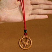 Buddha Stones Peach Wood  Chinese Zodiac Year Of The Horse  Ward Off Evil Spirits Necklace Pendants - image 11