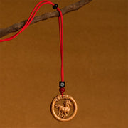 Buddha Stones Peach Wood  Chinese Zodiac Year Of The Horse  Ward Off Evil Spirits Necklace Pendants - image 12