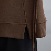 Buddha Stones Plain Frog-button Design Crew Neck Cotton Women's Long Sleeve Sweatshirt - image 15