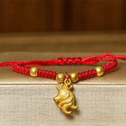 Buddha Stones Year Of The Horse Crown Design Red String Connection Bracelet - image 2