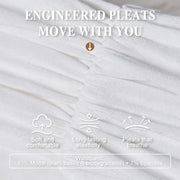 Buddha Stones Cotton Elegant White Flowers Pattern Women's Elastic Waist Harem Pants - image 4