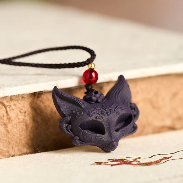 FREE Today: Fortune and Wealth Fox Mask Butterfly Taotie Peace Buckle Necklace Pendant - image 2