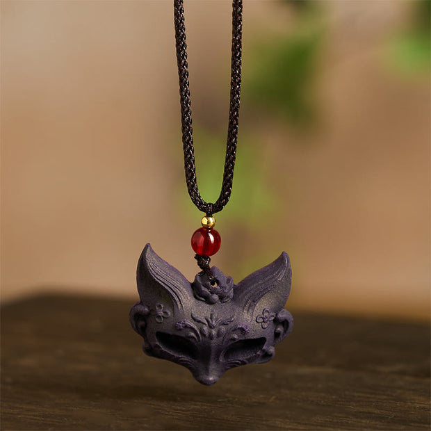 FREE Today: Fortune and Wealth Fox Mask Butterfly Taotie Peace Buckle Necklace Pendant - image 3