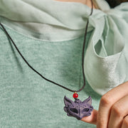 FREE Today: Fortune and Wealth Fox Mask Butterfly Taotie Peace Buckle Necklace Pendant - image 5