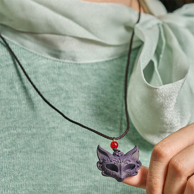 FREE Today: Fortune and Wealth Fox Mask Butterfly Taotie Peace Buckle Necklace Pendant - image 5