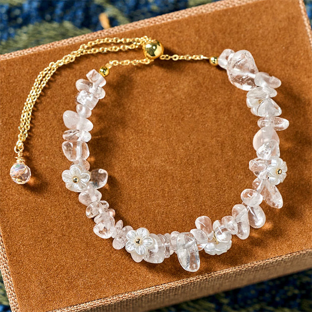 FREE Today: Spiritual and Positive Irregular Crystal Flower Design Amethyst White Crystal Bracelet - image 11