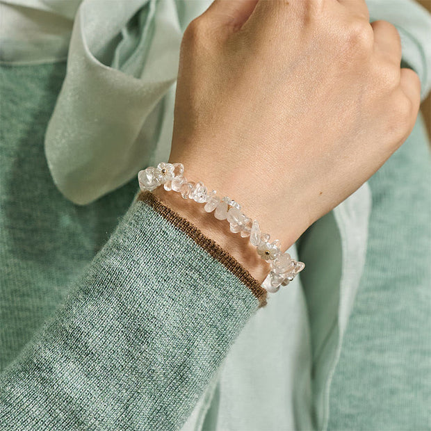 FREE Today: Spiritual and Positive Irregular Crystal Flower Design Amethyst White Crystal Bracelet - image 14