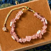 FREE Today: Spiritual and Positive Irregular Crystal Flower Design Amethyst White Crystal Bracelet - Strawberry Quartz(Wrist Circumference: 15-19cm) - image 41