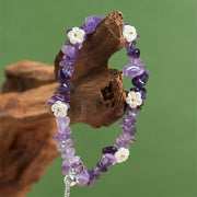 FREE Today: Spiritual and Positive Irregular Crystal Flower Design Amethyst White Crystal Bracelet - image 6