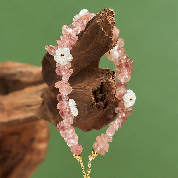 FREE Today: Spiritual and Positive Irregular Crystal Flower Design Amethyst White Crystal Bracelet - image 44