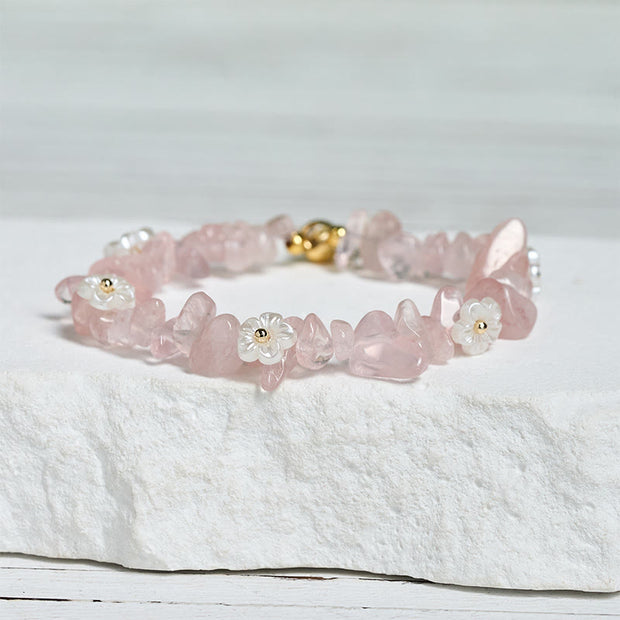 FREE Today: Spiritual and Positive Irregular Crystal Flower Design Amethyst White Crystal Bracelet - image 37